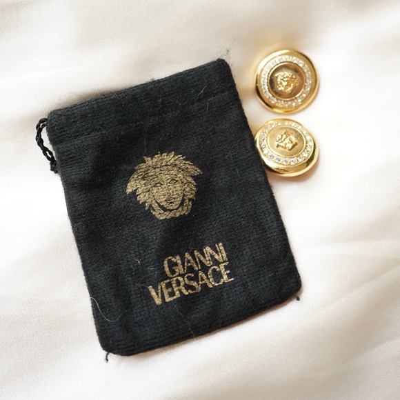 Gianni Versace Medusa Crystal Pavé Earrings - Picture 3 of 6